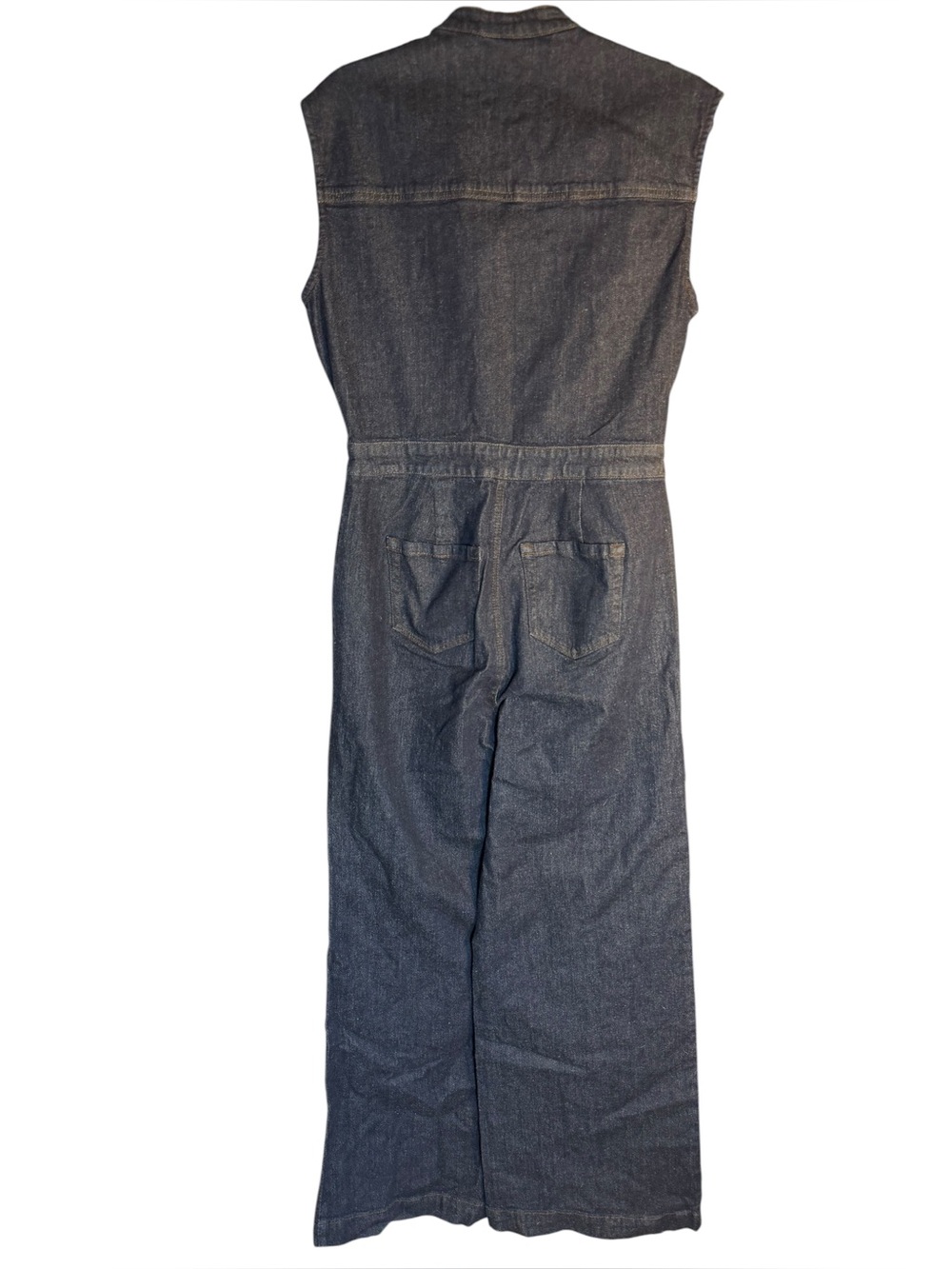 I.N.C. International Concepts Denim Jumpsuit Size Small Dark Wash Wide Leg - Picture 6 of 12
